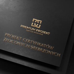 Projekt certyfikatów złoconych/srebrzonych